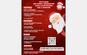 STAGE DE NOËL 2025/2026 U18 MIXTE